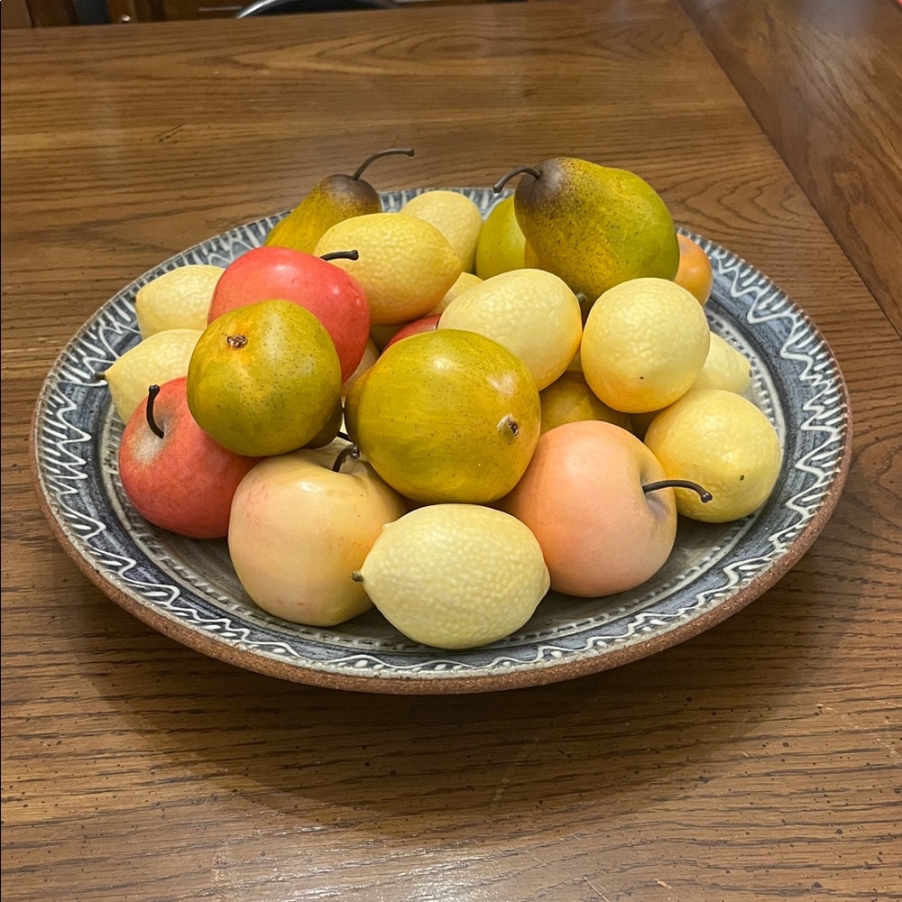 Decorative Fruit‎ Bowl with Assorted Faux Fruits